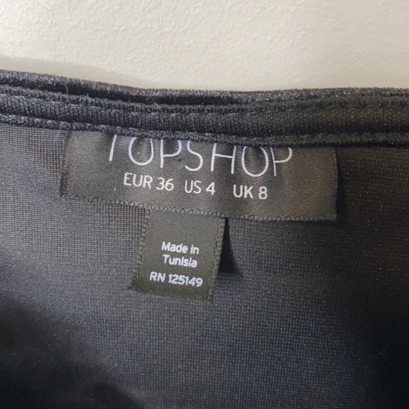 Topshop Black Beaded Lace-up Velvet Bodysuit - Picture 7 of 12